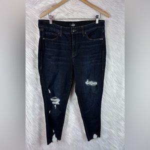 With Love Lularoe darkwash distressed jeans size 32
